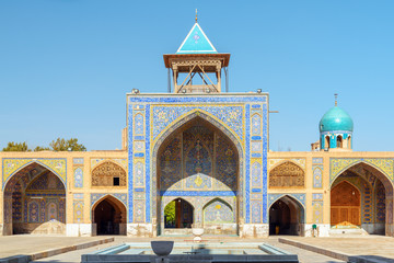 Fototapeta na wymiar Awesome courtyard of Seyyed Mosque in Isfahan, Iran