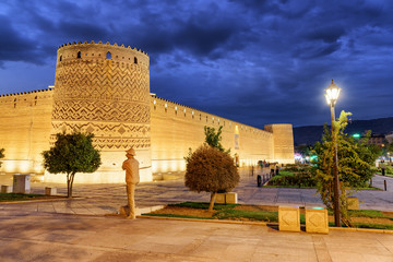 Wonderful evening view of the Karim Khan Citadel, Shiraz, Iran