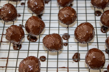 a few chocolate balls