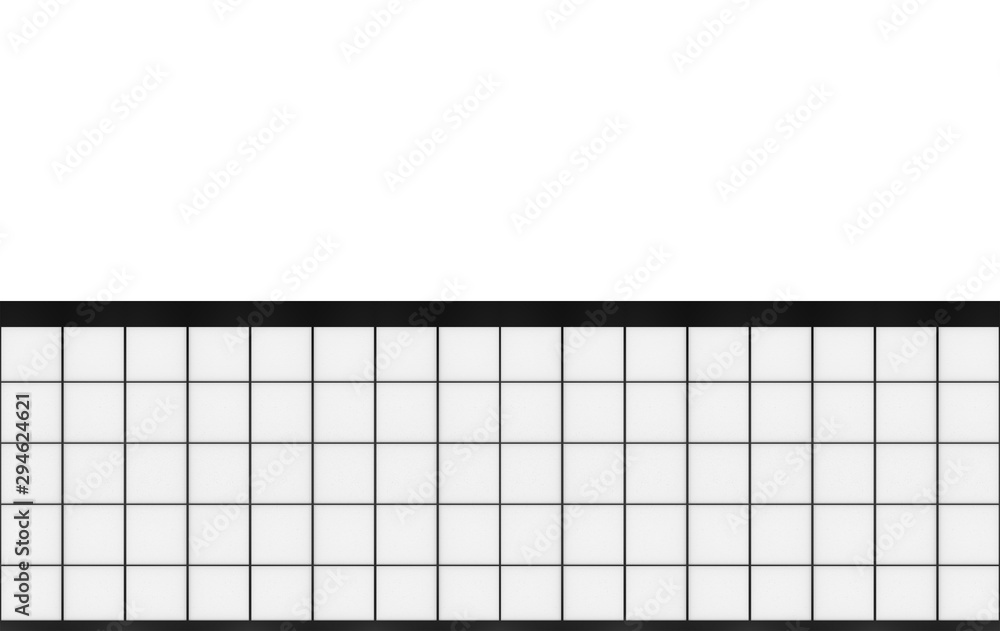 Aufkleber 3d rendering. modern oriental design square shape pattern on white wall background.