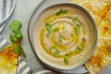 Baba ganoush,Arabian appetizer roasted  eggplant dip