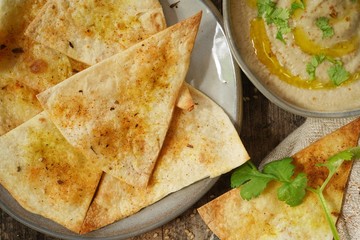 Baba ganoush,Arabian appetizer roasted  eggplant dip