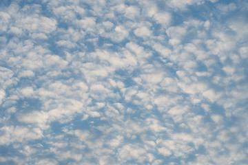 White clouds in the  blue sky