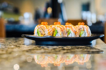 japanese traditional food sushi roll © Atip R