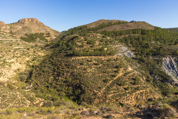 landscape of the Rambla de Hirmes area in Beninar (Spain)