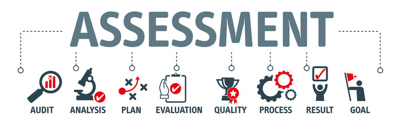 Banner Assessment Vector Illustration Concept