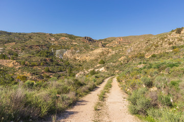 landscape of the Rambla de Hirmes area in Beninar (Spain)