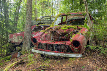 Autofriedhof Nostalgie in Bastnäs, Schweden