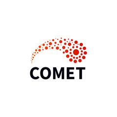 Comet Logo Template, Circles comet trail icon, curvatures circles logo . Vector © Yansuari