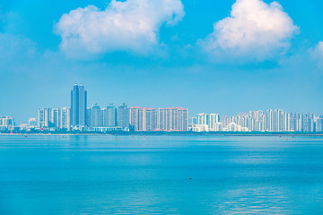 Cityscape of Zhanjiang Bay, Guangdong Province, China