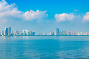 Cityscape of Zhanjiang Bay, Guangdong Province, China
