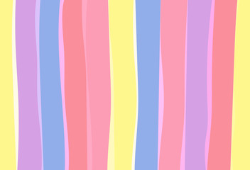 Wavy stripes, Thick hand drawn uneven waves vector pattern, Striped abstract template, Cute wavy streaks texture.