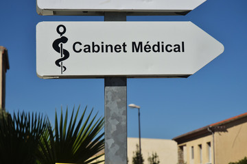 Panneau routier cabinet médical