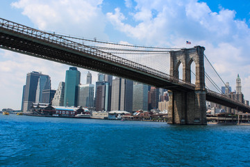 Fototapeta na wymiar Brooklyn bridge new york city bridge