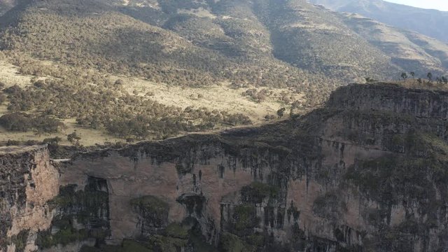 Aerial Shot Of Simien Mountains And Cliffs In Ethiopia