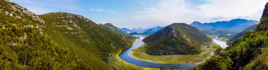 Fototapeta na wymiar Crnojevic River, Pavlova strana, Skadar Lake Montenegro