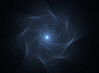 Computer generated fractal artwork for creative design, art and entertainment. Background with rotating spheres.