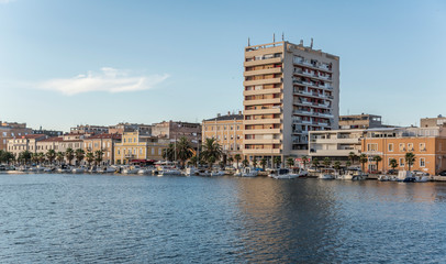 View from the sea to the city of Zadar in Croatia.