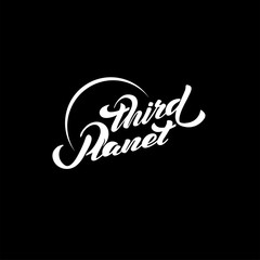 Vector Illustration with Hand Lettering - Third Planet