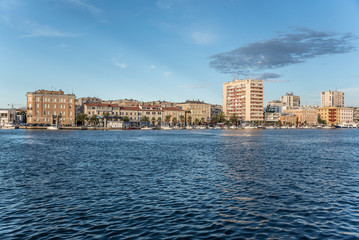 View from the sea to the city of Zadar in Croatia.