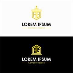 Inspiring company logo designs from the initial letters AG logo. -Vectors