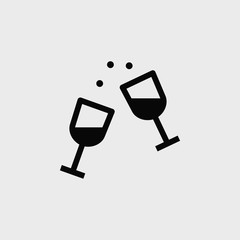 Wine glass icon. EPS vector file.