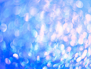 Abstract blue background with bokeh