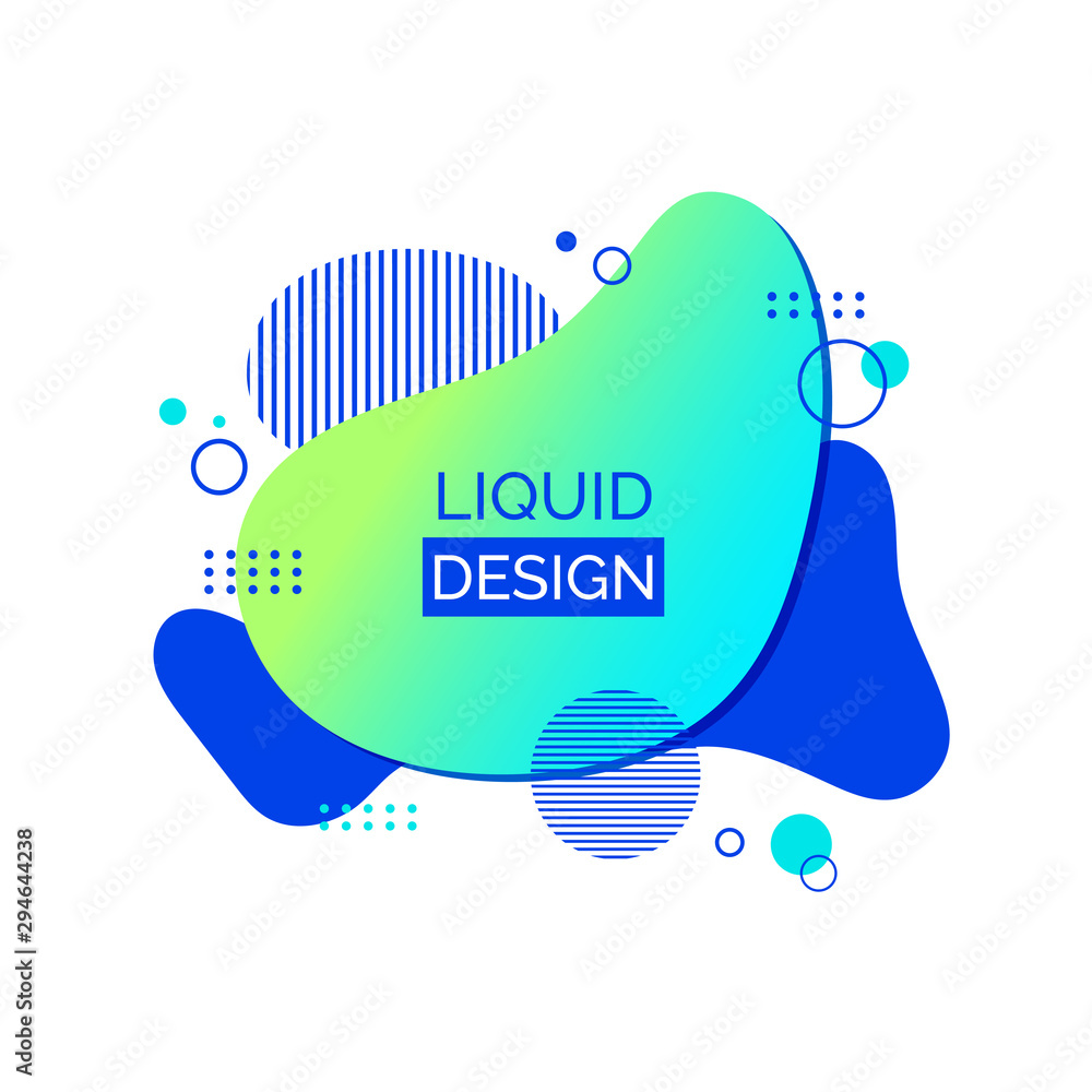 Poster liquid abstract shape. vector fluid design composition. colorful liquid dynamic shapes for banner te