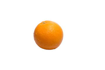 Ripe oranges are colorful, appetizing. Lonely on white background