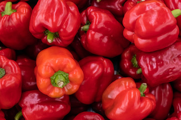 Red bell peppers paprika, natural background
