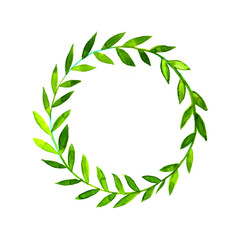 Watercolor floral wreath for invitations, greeting cards, poster, stickers, stationery.