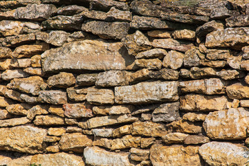 Wall of stone bricks as a background