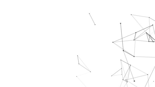 Abstract digital plexus data networks geometrical loop motion background. Abstract Digital Concept of Geometrical Figures Polygon Plexus Fractals Moving 4k video