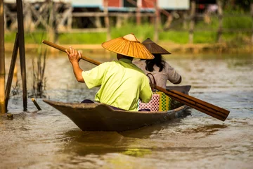 Foto op Canvas Boot auf dem Inle-See n Myanmar © Winfried Rusch