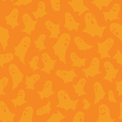 Halloween seamless pattern. Vector illustration of ghost