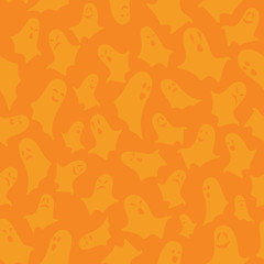 Halloween seamless pattern. Vector illustration of ghost