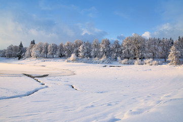 der winterliche Kranichsee in Kurort Goslar-Hahnenklee im Harz,Niedersachsen,Deutschland