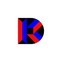 abstract DK monogram, D letter, K letter, DK logo .vector
