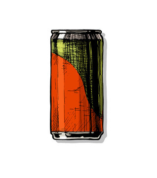 Vector illustration of beverage can
