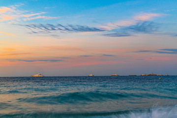 Obraz premium Seascape in Menton in the morning.