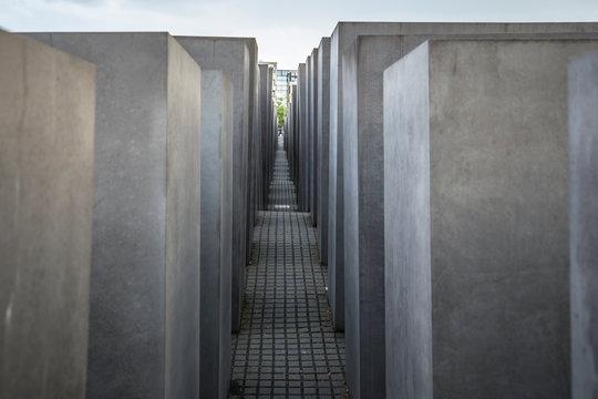 Memorial to the Murdered Jews of Europe in Berlin on June 27, 2015. Its a memorial in Berlin to the Jewish victims of the Holocaust.