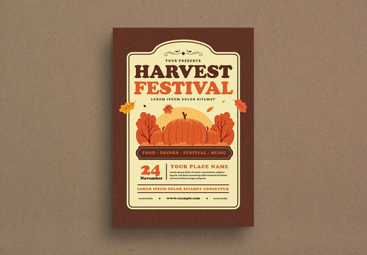 Harvest Event Graphic Flyer Layout