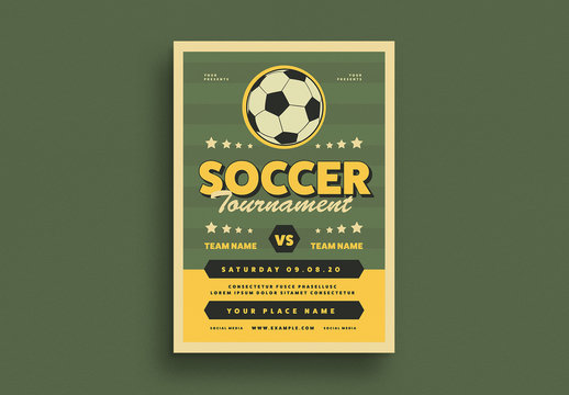 Soccer Event Graphic Flyer Layout