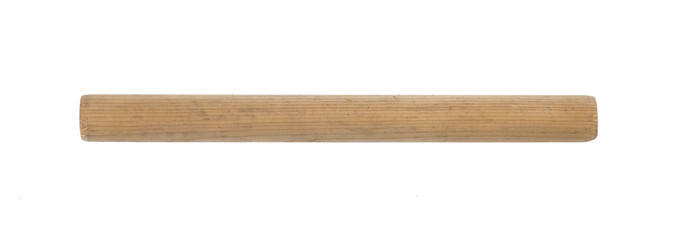 rolling pin, wooden stick on a white background
