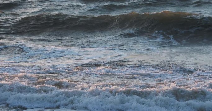 Sunset background. Baltic sea. Zelenogradsk, Kaliningrad region, Russia.