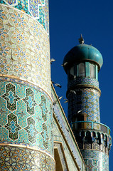 Herat in western Afghanistan. The Great Mosque of Herat (Friday Mosque or Jama Masjid). Tiles on...