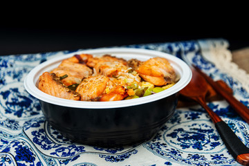 japanese food Mix Sashimi Chirashi Rice Bowl