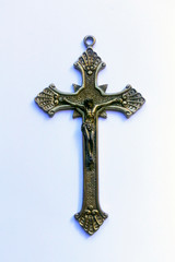Old metal crucifix from colection