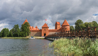 Fototapeta na wymiar The Trakai Island Castle in Lithuania