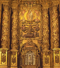 Interior of the medieval cathedral of Logrono, La Rioja